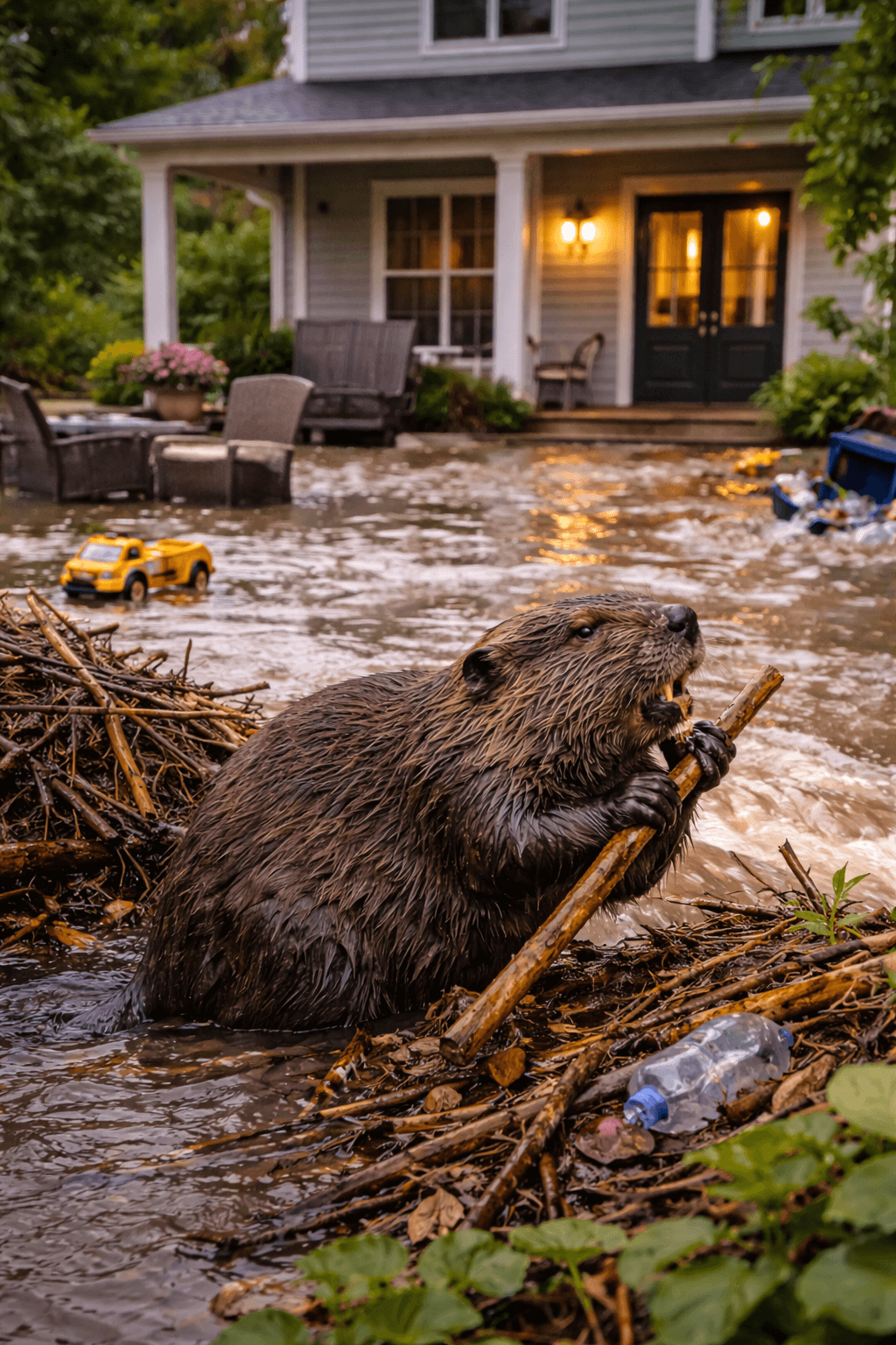 beaver causing a flood